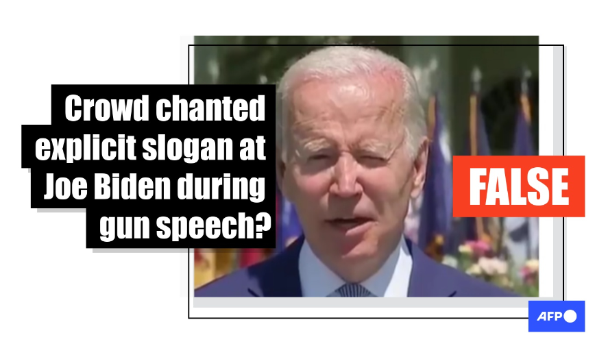 Biden gun reform speech manipulated to add derogatory heckling