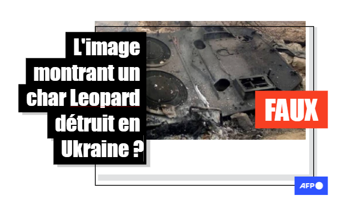 Une photo censée montrer le premier char Leopard détruit en Ukraine circule en fait depuis 2018