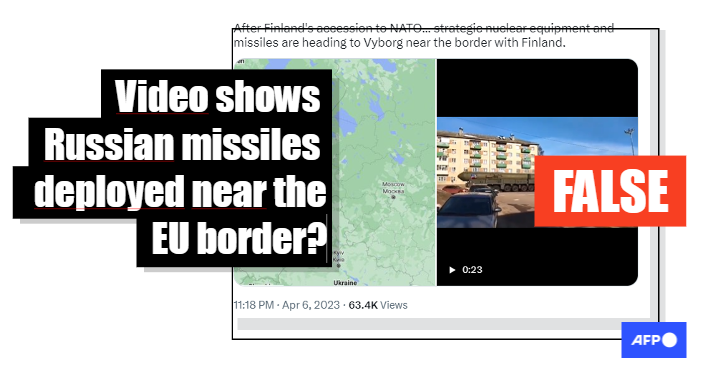 Video falsely claims to show Russia moving nuclear weapons to EU border