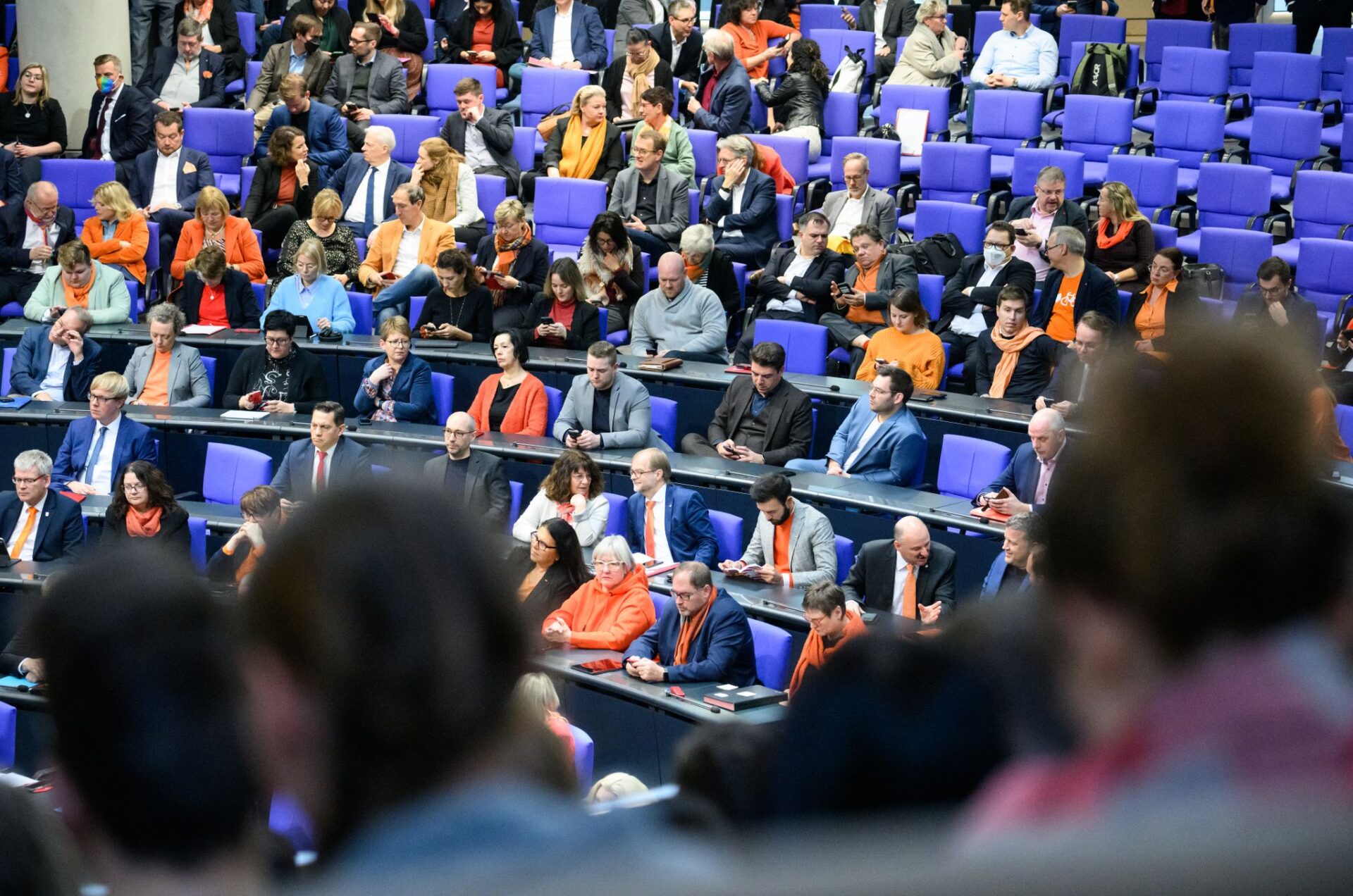 Members of parliament attend a plenary session in the German Bundestag. With a near equal gender balance in the German government, Germany has moved up to sixth place in a global ranking of equality between men and women.