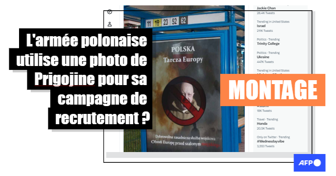 Affiche militaire polonaise avec Prigojine ? Un montage photo