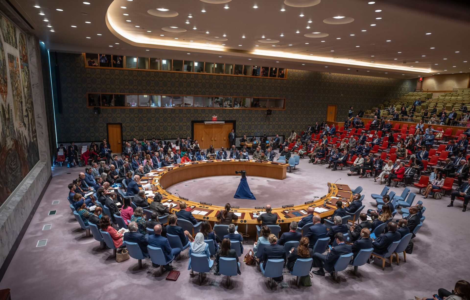A general view of the UN Security Council meeting on Ukraine.