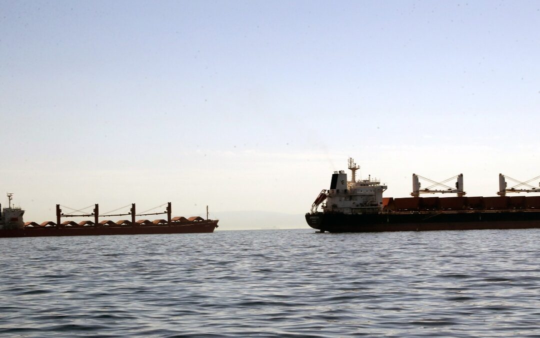 Buques de carga entran en el puerto de Mersin,Turquía, el 5 de enero de 2024. Foto: Mustafa Kaya / Xinhua News / ContactoPhoto