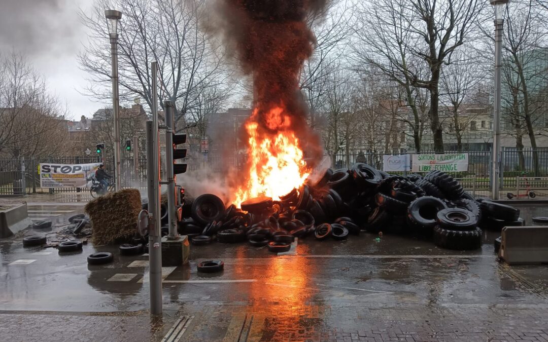 Trattori in marcia con l’estrema destra a Bruxelles