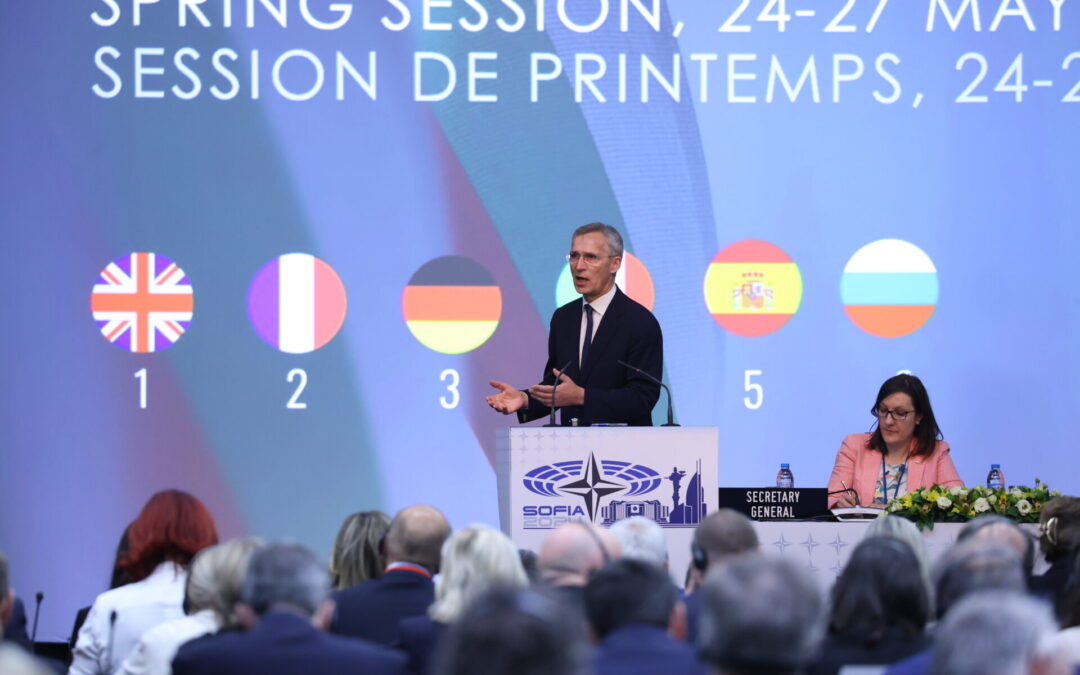 NATO Secretary General Jens Stoltenberg addresses the Spring Session of the NATO Parliamentary Assembly, Sofia, May 27, 2024 (BTA Photo)