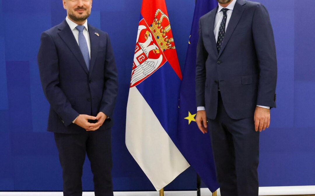 Mišel primio akreditivna pisma ambasadora Srbije pri EU Danijela Apostolovića