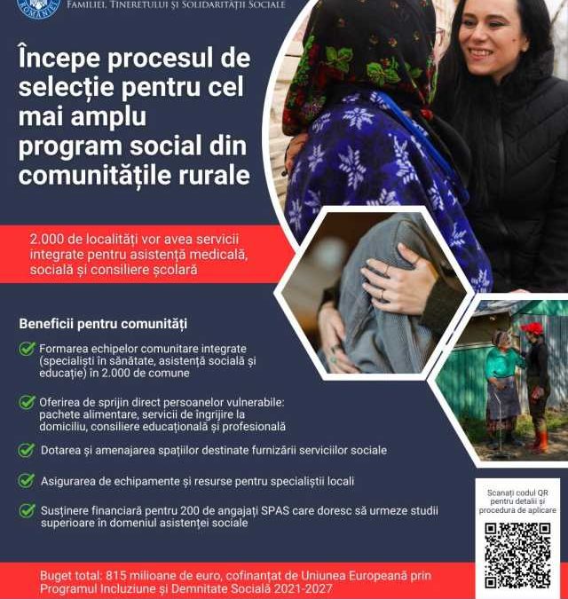 România începe cel mai amplu program de incluziune socială şi reducere a sărăciei cu finanţare din fonduri UE