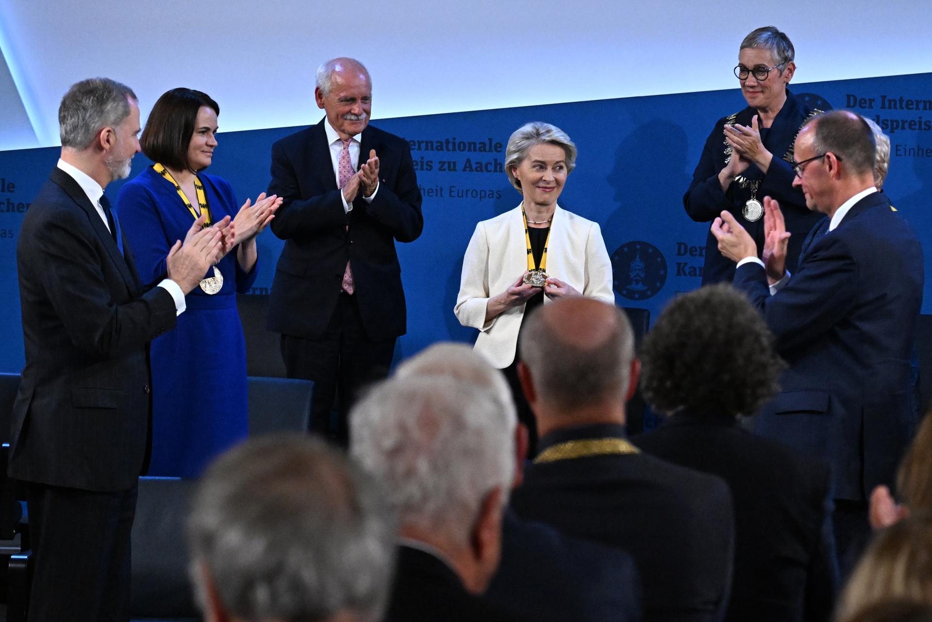 Von der Leyen calls for an independent Europe and Felipe VI urges unity