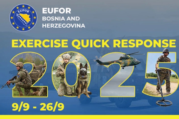 ЕУФОР следната недела во БиХ ја почнува годишната воена вежба „Брз одговор“