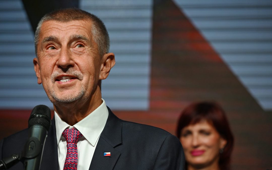 October 4, 2025, Prague, Czech Republic: Andrej Babis, former Czech prime minister and leader of ANO party speaks to the media at the election headquarter of ANO party after the Czech parliament elections. ANO party led by Andrej Babis won Czech parliament elections, followed by coalition SPOLU led by current Czech prime minister Petr Fiala. (Credit Image: © Tomas Tkacik/SOPA Images via ZUMA Press Wire