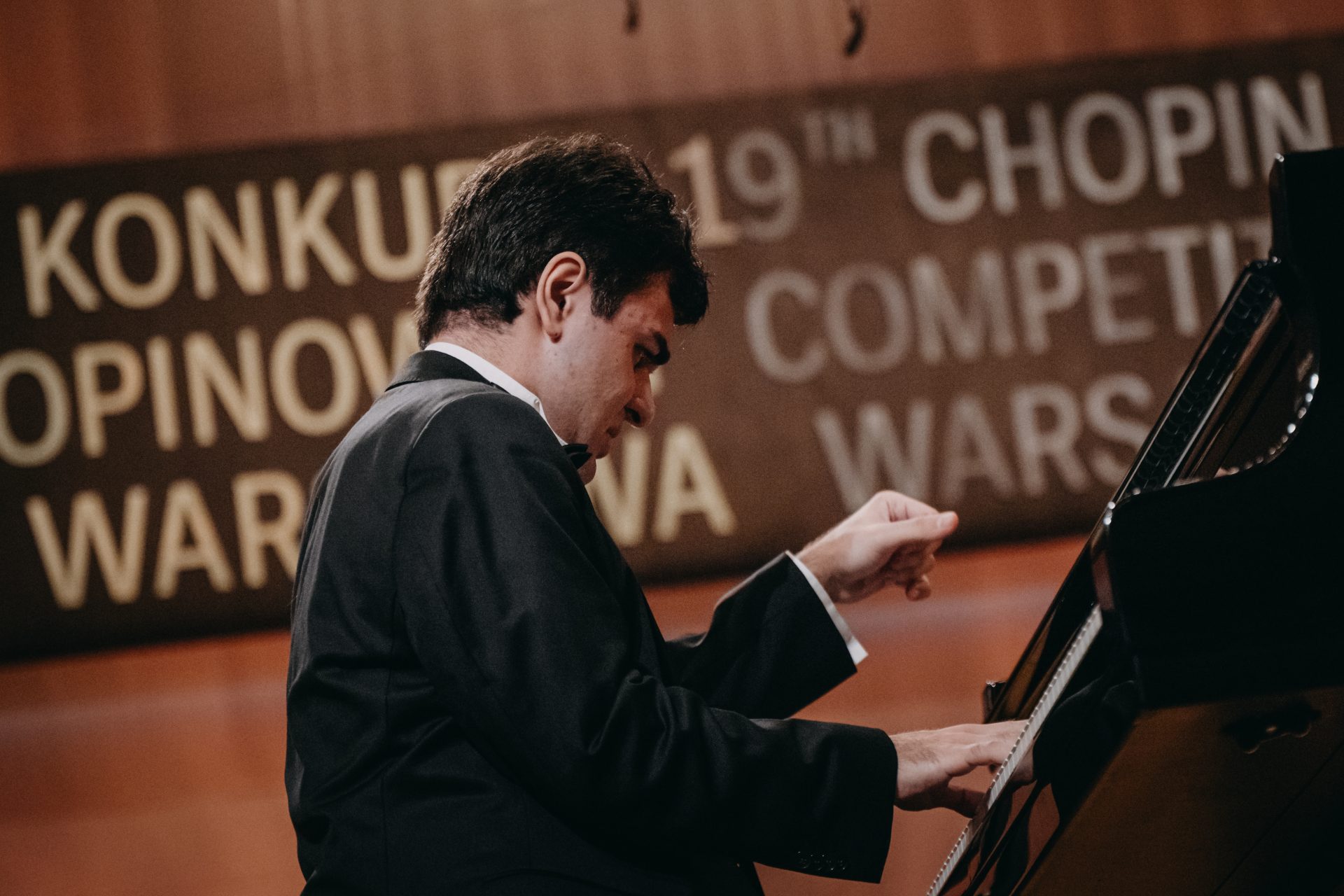 In the final of the Chopin Competition Polonaise-Fantasia and one of the two piano concertos