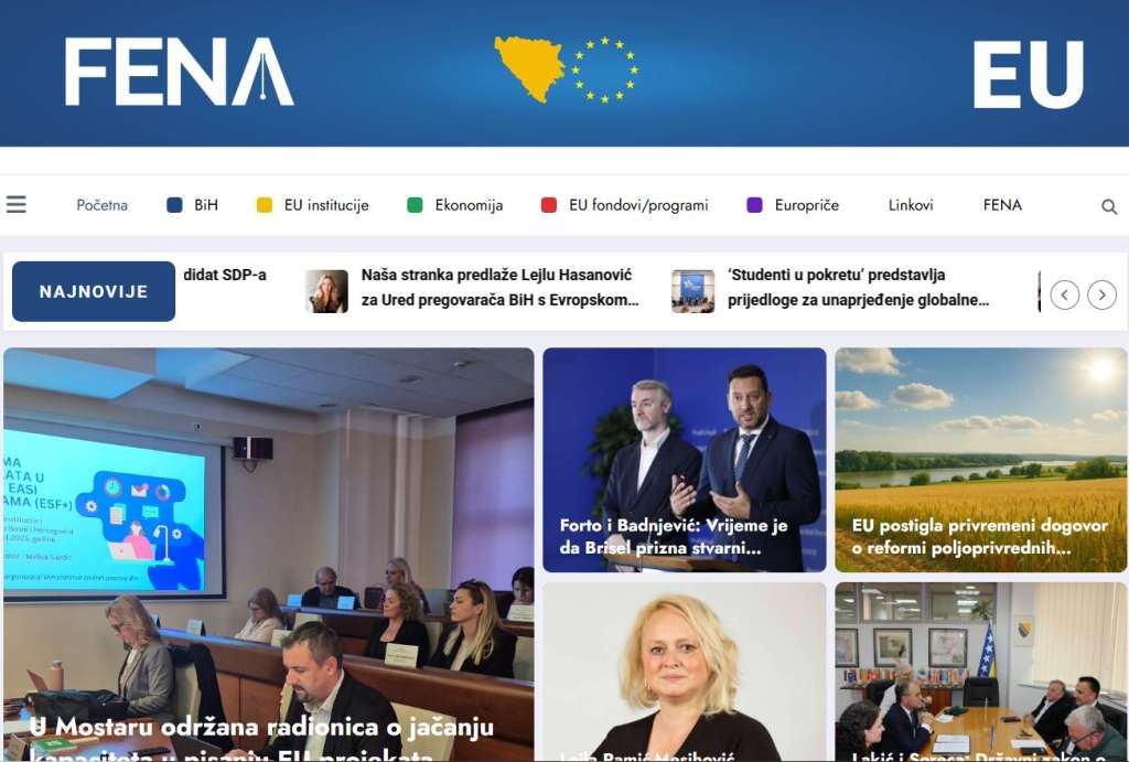 FENA pokrenula prvi medijski portal u Bosni i Hercegovini koji je fokusiran na EU
